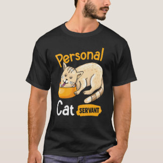 Camiseta Gato Gato Servvente Pessoal Adestradores de Gatos 