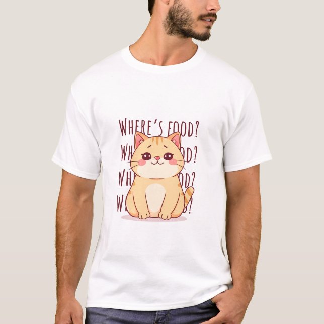 Camiseta Gato Gengibre Faminto  (Frente)