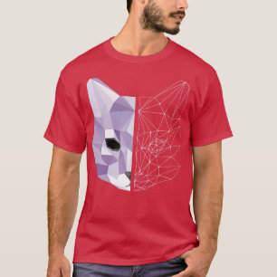 Camiseta Gato geométrico