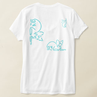 Camiseta Gato Geométrico Abstrato | Construção de Linha Sim