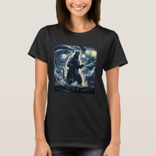 Camiseta Gato gigante monstro Kaiju catzilla arte japonês E