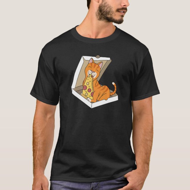 Camiseta Gato Ginger Pizza Pet (Frente)
