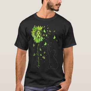 Camiseta Gato Girassol Fita Verde Lima Conscientização Linf