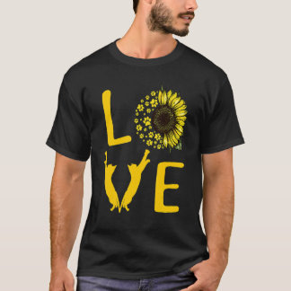 Camiseta Gato Girassol Para Gato Mãe de Gato Homens Mulhere
