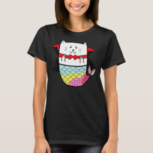 Camiseta Gato Giro-Arco-Íris Cinto-de-Sereia Vampiro Drácul