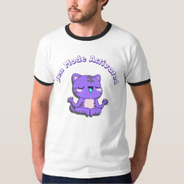 Camiseta gato giro,modo zen,gato congelado