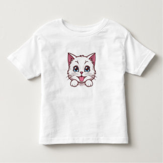 Camiseta gato giro para crianças