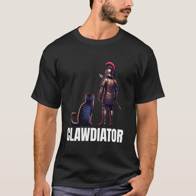 Camiseta Gato Gladiador Clawdiator (Frente)