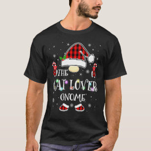 Camiseta Gato  Gnome Xadrez de Búfalo Família Pijama de Nat