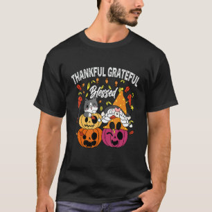 Camiseta Gato Gnomo Fofo Com Abóbora Tempero Outono Você To