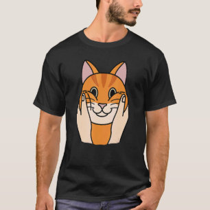 Camiseta Gato Gordinho de Bochechas Vermelhas