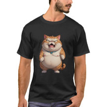 Gato gordo e gordo, fofo e engraçado