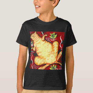 Camiseta Gato gordo em um coxim