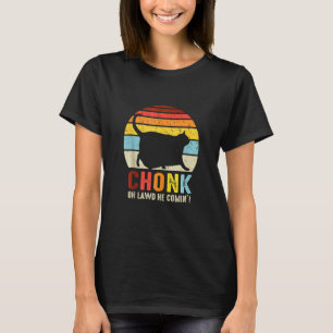 Camiseta Gato Gordo Engraçado Chonk Oh Deus Ele Está Vindo