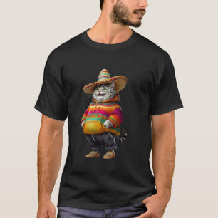 Camiseta Gato Gordo Engraçado Cinco De Maio Gatinho Gordo A