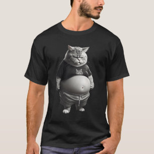 Camiseta Gato Gordo Engraçado Design Gato Gato Gato Gato Ga
