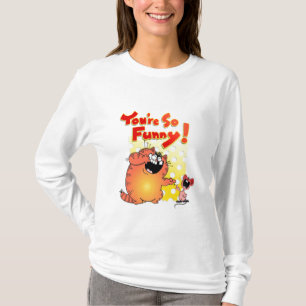 Camiseta Gato gordo engraçado dos desenhos animados + Gato