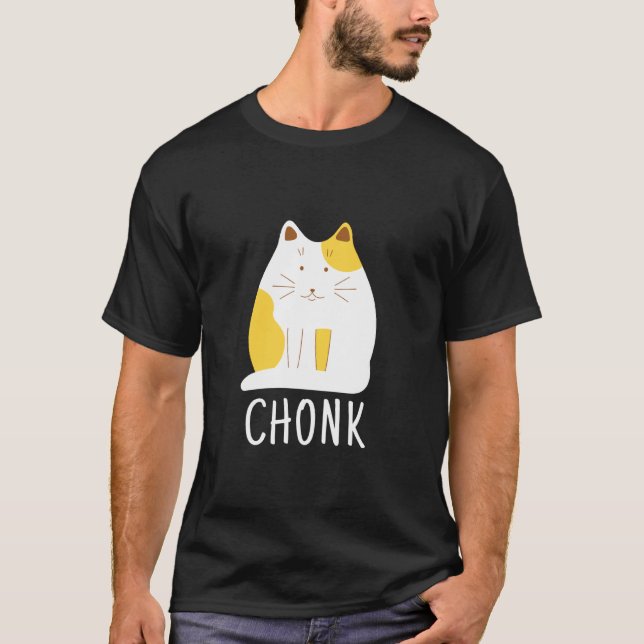 Camiseta Gato Gordo Escala Divertida Meme (Frente)