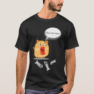 Camiseta Gato gordo fofo, divertido e bobo