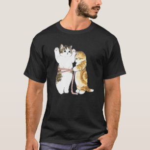 Camiseta Gato Gordo Medindo a Barriga Para Gato Gordo