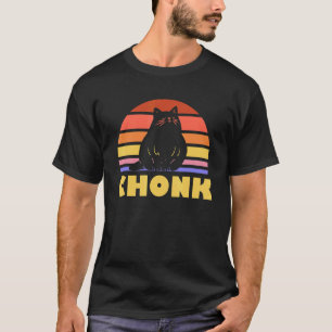 Camiseta Gato Gordo Meme do Gato do Pôr do Sol Vintage Retr