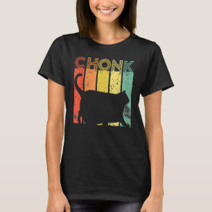 Camiseta Gato Gordo Meme Vintage Retro Chonk Cat