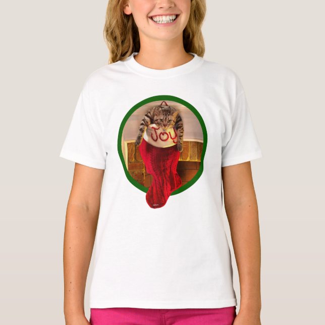 Camiseta Gato Gordo no Natal (Frente)