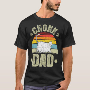 Camiseta Gato Gordo Papai Gordo Gato Dia dos Pais Para Gato
