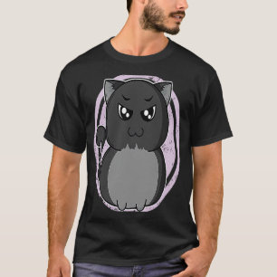 Camiseta gato gordo parece zangado
