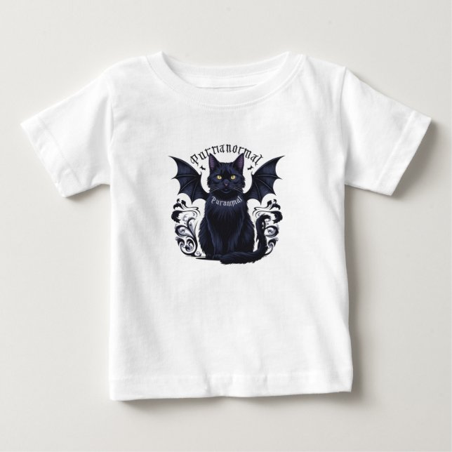 Camiseta Gato Gótico com Asas Bat (Frente)