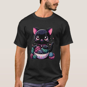 Camiseta Gato Gótico Comendo Macarrão Ramen Comida Japonesa