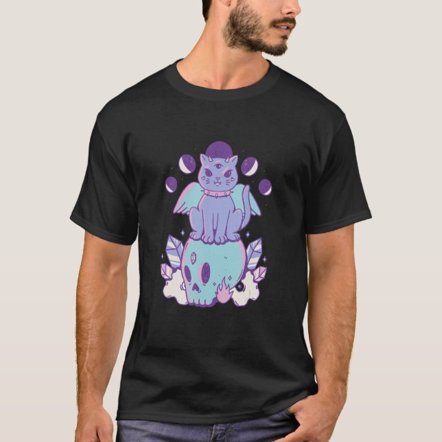 Camiseta Gato gótico pastel gótico (Frente)