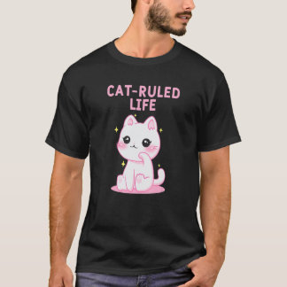 Camiseta Gato Governou Vida Família de Gatos Parentes de Ga