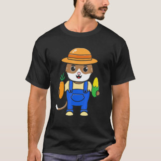 Camiseta Gato Gráfico Agricultura Agricultor Agricultor Tra