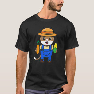 Camiseta Gato Gráfico Agricultura Agricultor Trator Fazende