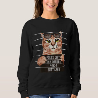 Camiseta Gato Gráfico Humorístico gatinho Mau Prisioneiro