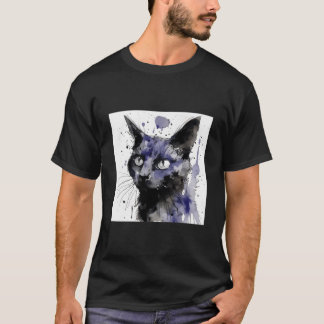 Camiseta Gato Grafite Punk Desgastado V