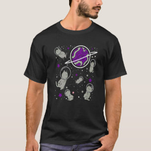 Camiseta Gato Graysexual No Orgulho Graysexual Espacial
