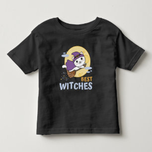 Camiseta Gato Halloween Bruxas Meninas Bruxas Melhores Brux