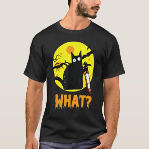 Camiseta Gato Halloween Humorístico Que Gato Negro Assassin
