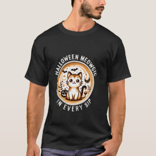 Camiseta Gato Halloween Latte Café Amantes de Gatinhos Home