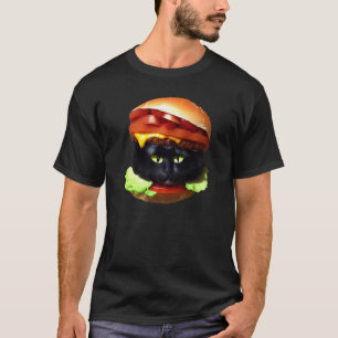 Camiseta Gato Hambúrguer Hambúrguer & Gato Hilário Ideia