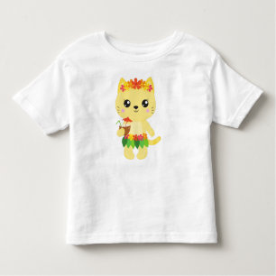 Camiseta Gato Havaí, Gato Gato Gato Gato, Gato Amarelo, Flo