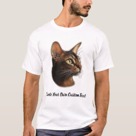 Camiseta Gato Havana Brown Crie Seu Próprio Texto Personali