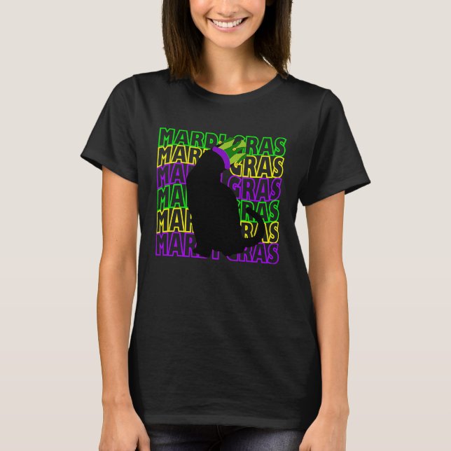 Camiseta Gato Headband Carnaval de Mardi Gras (Frente)