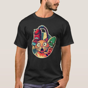 Camiseta Gato Hilário Selfie Amante de Gato Engraçado Retro