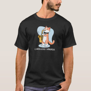 Camiseta Gato hilário toca saxofone