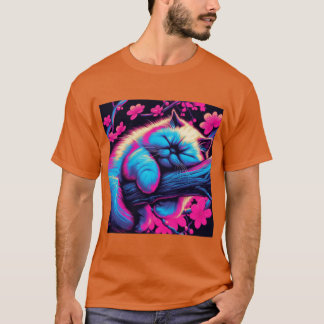 Camiseta Gato himalaio fofo dormindo amigos