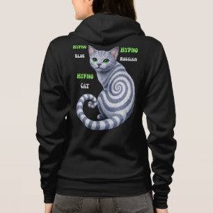 Camiseta Gato Hipno Azul Russo