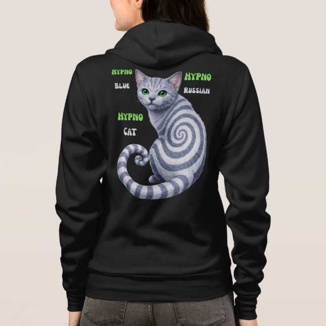 Camiseta Gato Hipno Azul Russo (Verso)